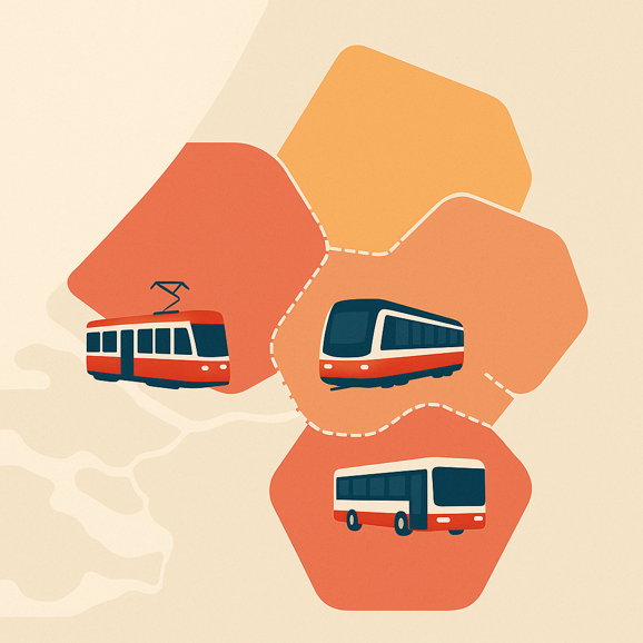 Zuid-holland verdeeld in gebieden voor tram, bus en metro - Regio Vrij Zuid-holland verdeeld in gebieden voor tram, bus en metro - Regio Vrij
