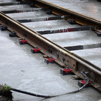 Tramspoor bovenaanzicht Tramspoor bovenaanzicht