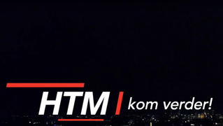 HTM logo met stad op achtergrond HTM logo met stad op achtergrond